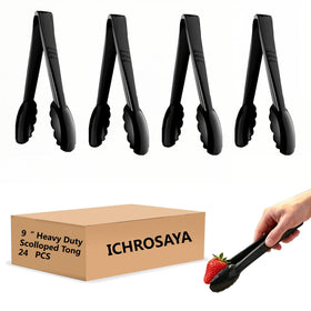 ICHROSAYA disposable serving tongs 9inch for reliable buffet service and quick cleanup.