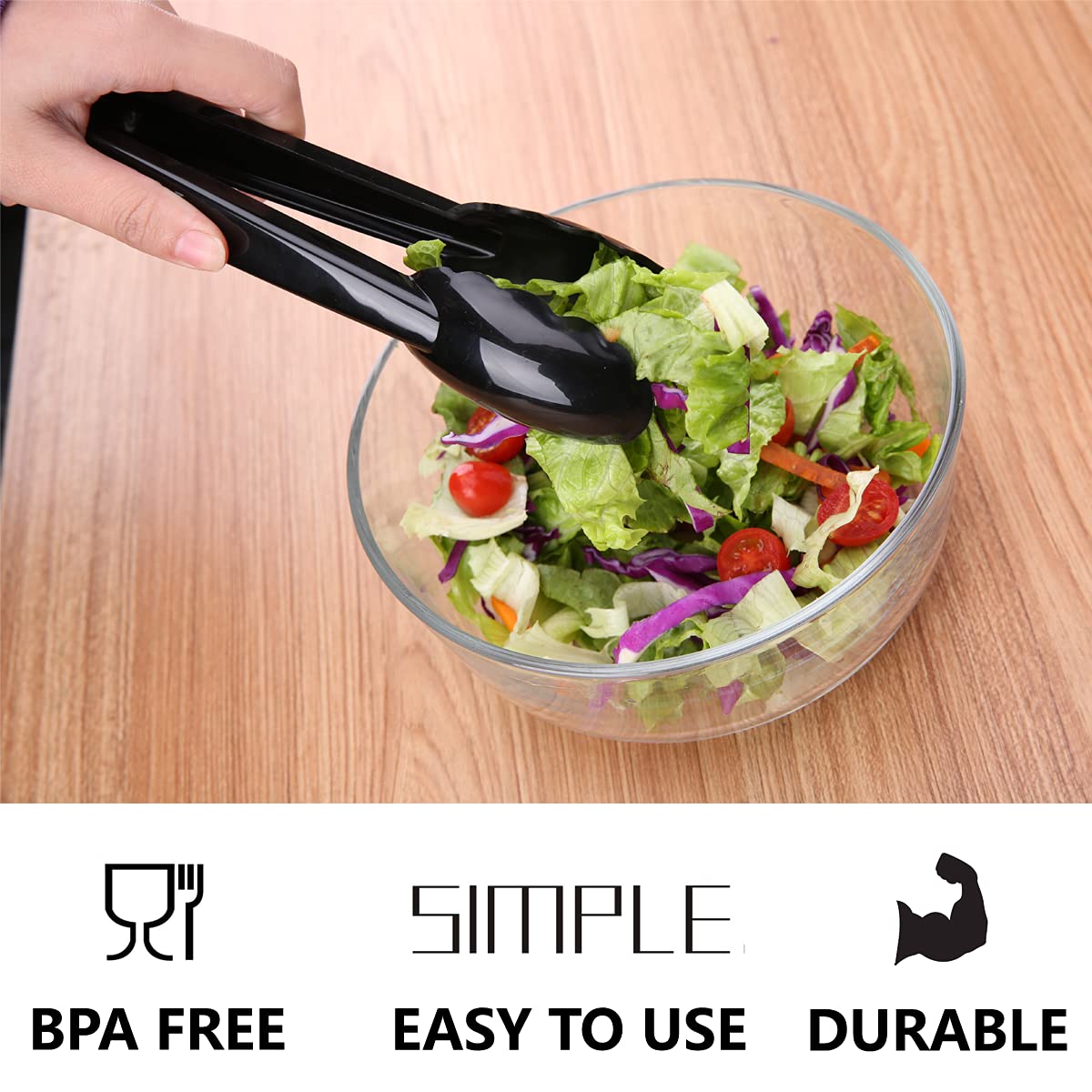 ICHROSAYA easy-grip smooth-handle tongs for comfortable catering service.