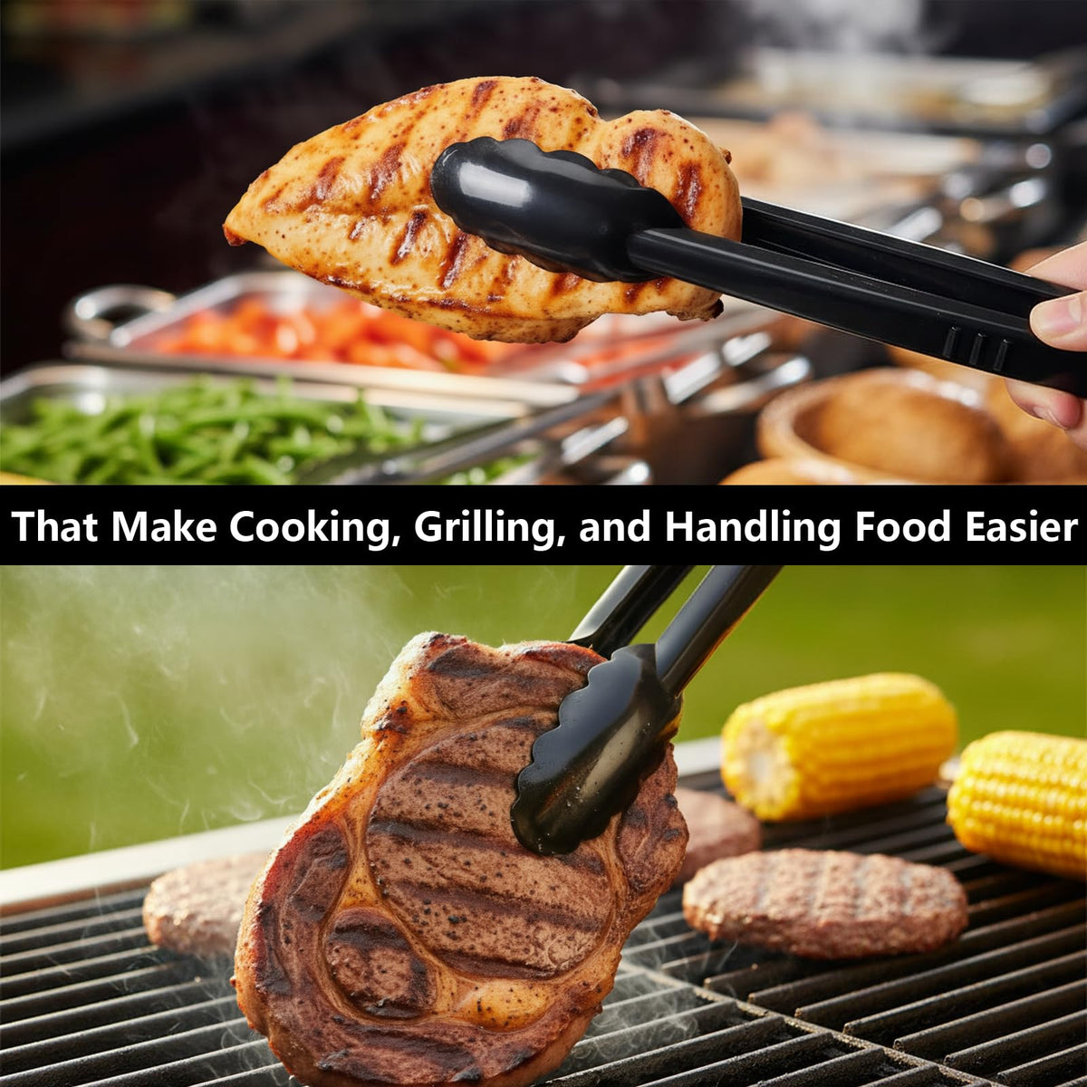 ICHROSAYA ergonomic handle tongs reduce hand fatigue during long shifts.