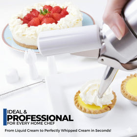 ICO dispenser in a kitchen setup ready for desserts and sauces