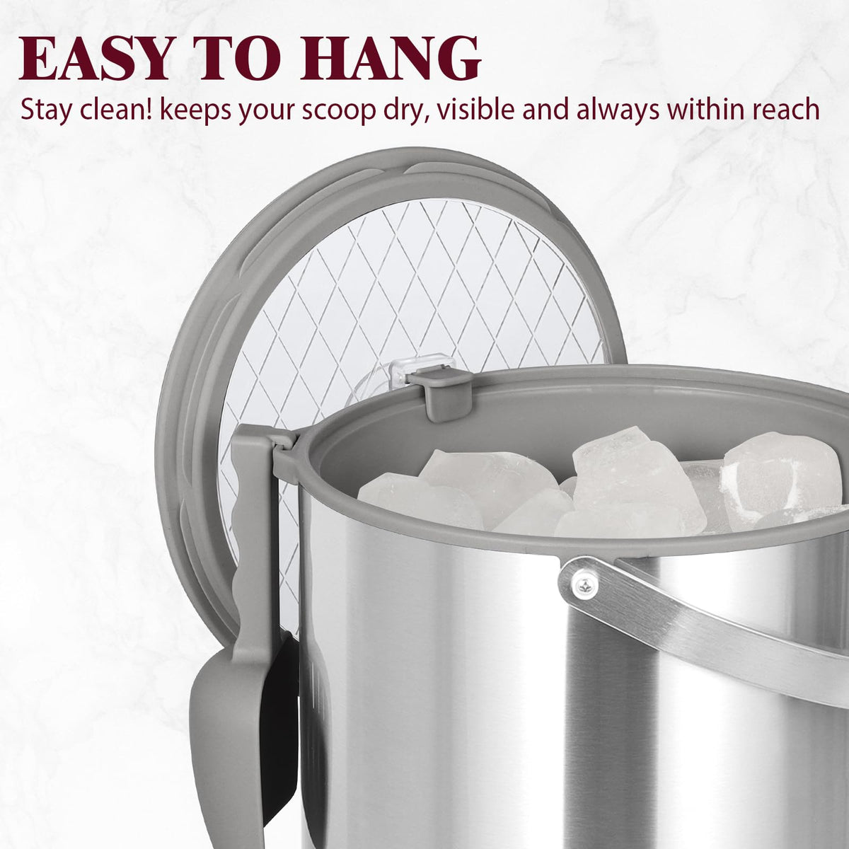 I·CODE 6-8L lid and scoop hook, keeps scoop accessible