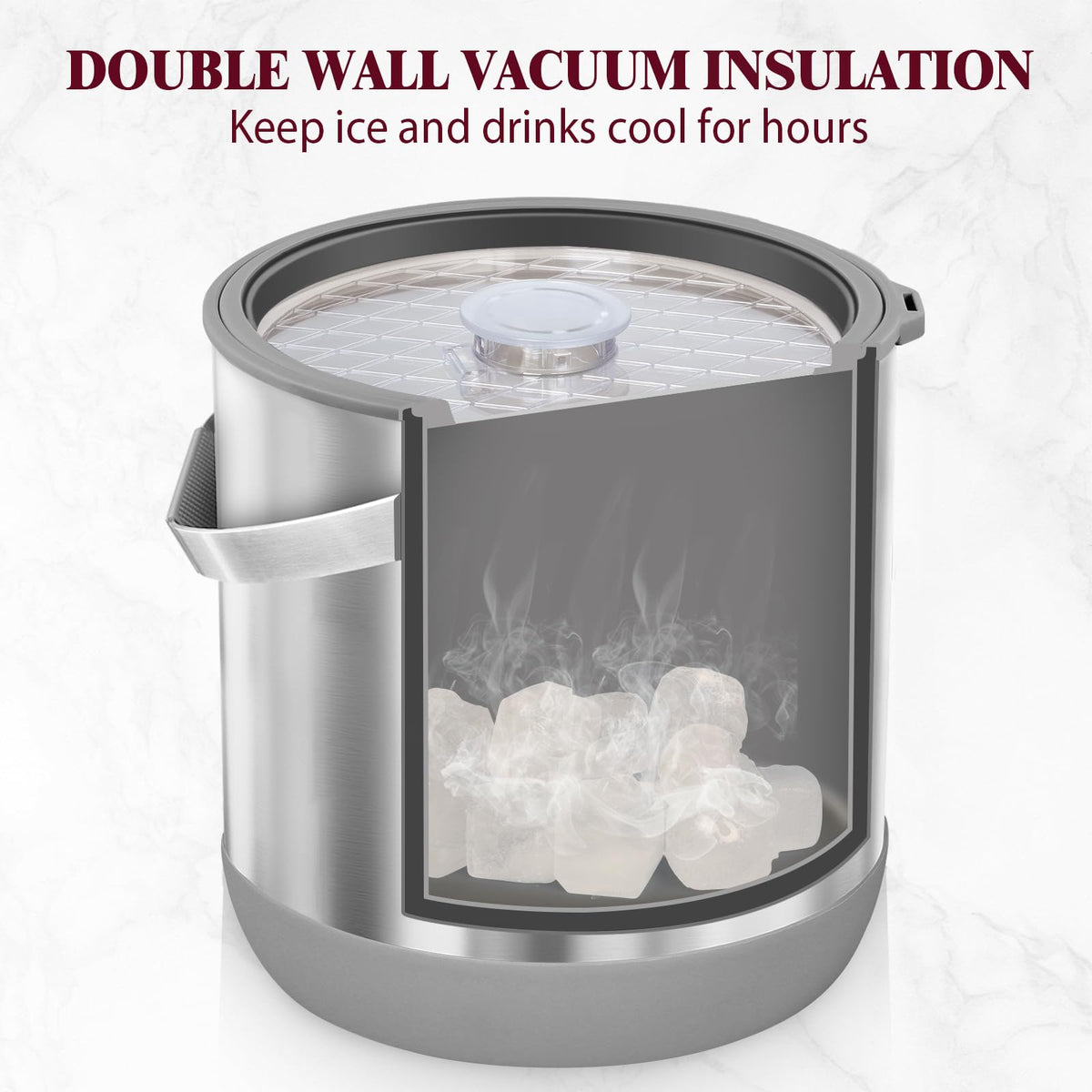 I·CODE 6-8L transparent lid, view ice without opening