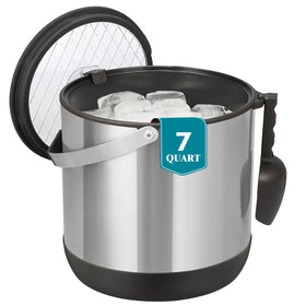 I·CODE 6.8L insulated ice bucket with lid for easy party service.