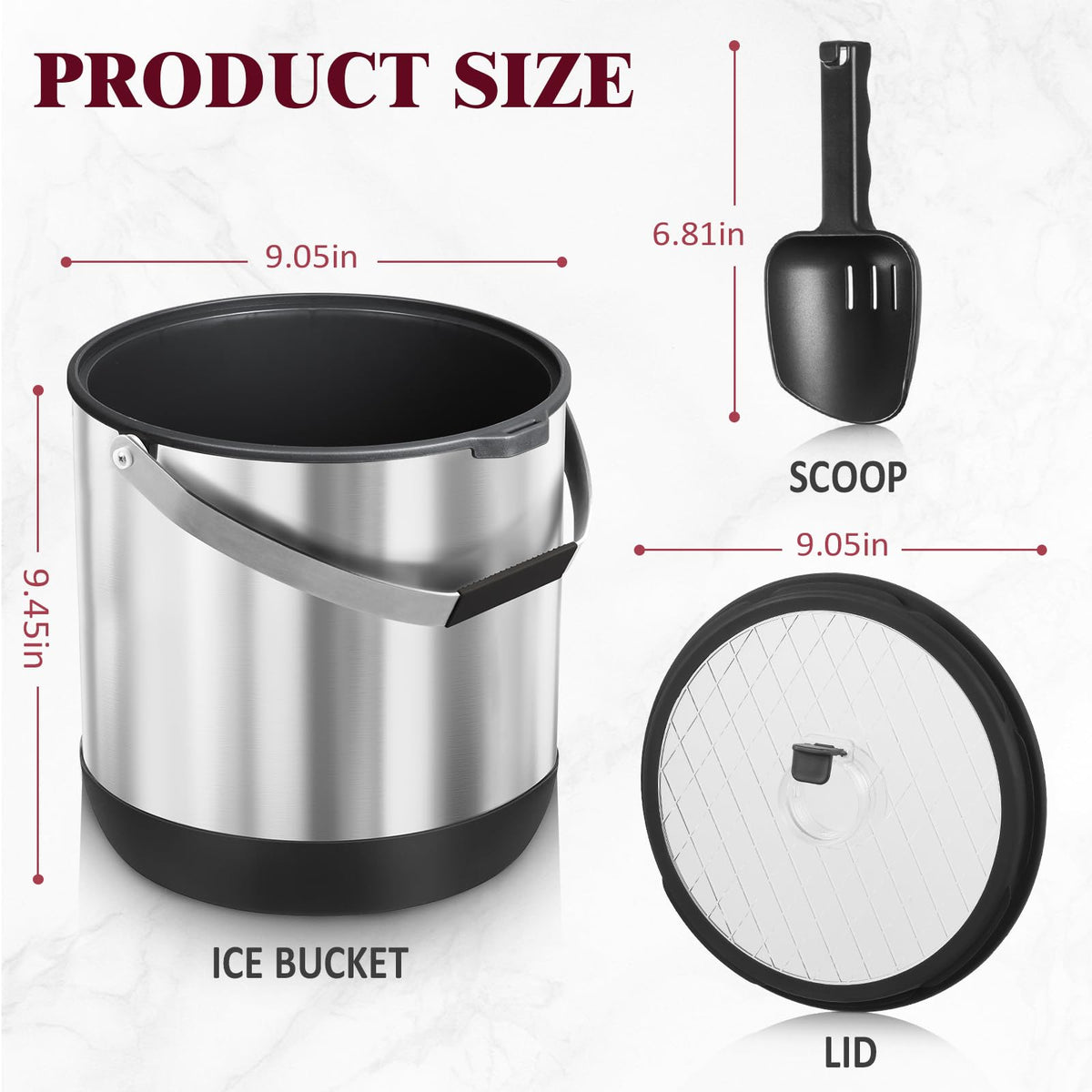 I·CODE bar ice bucket with lid for tidy beverage service.