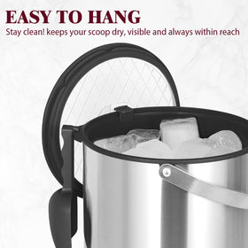 I·CODE ice bucket easy-clean surface resists stains for quick maintenance.