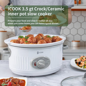 ICOOK Slow Cooker 3.5-quart capacity for family meals