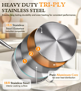 ICSTI 9.5-inch skillet offers responsive browning and versatile cooking