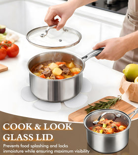 ICSTI tri-base design ensures even heating on induction and other cooktops