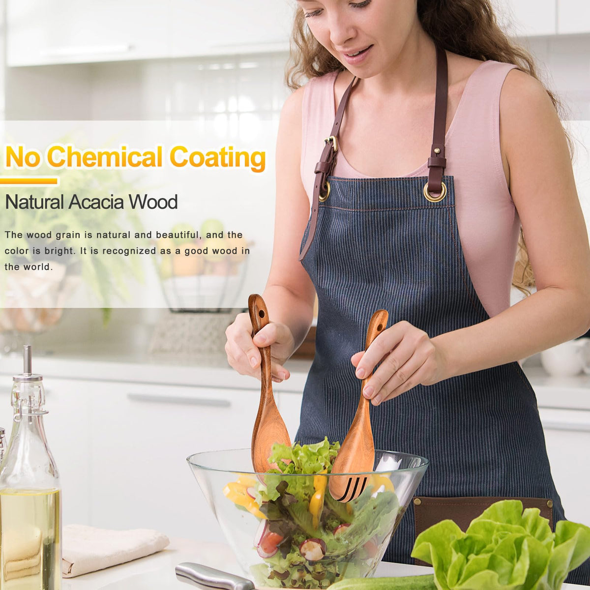 ICSTI Wood utensils safe for nonstick surfaces and scratch-free stirring