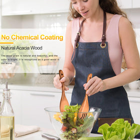 ICSTI Wood utensils safe for nonstick surfaces and scratch-free stirring
