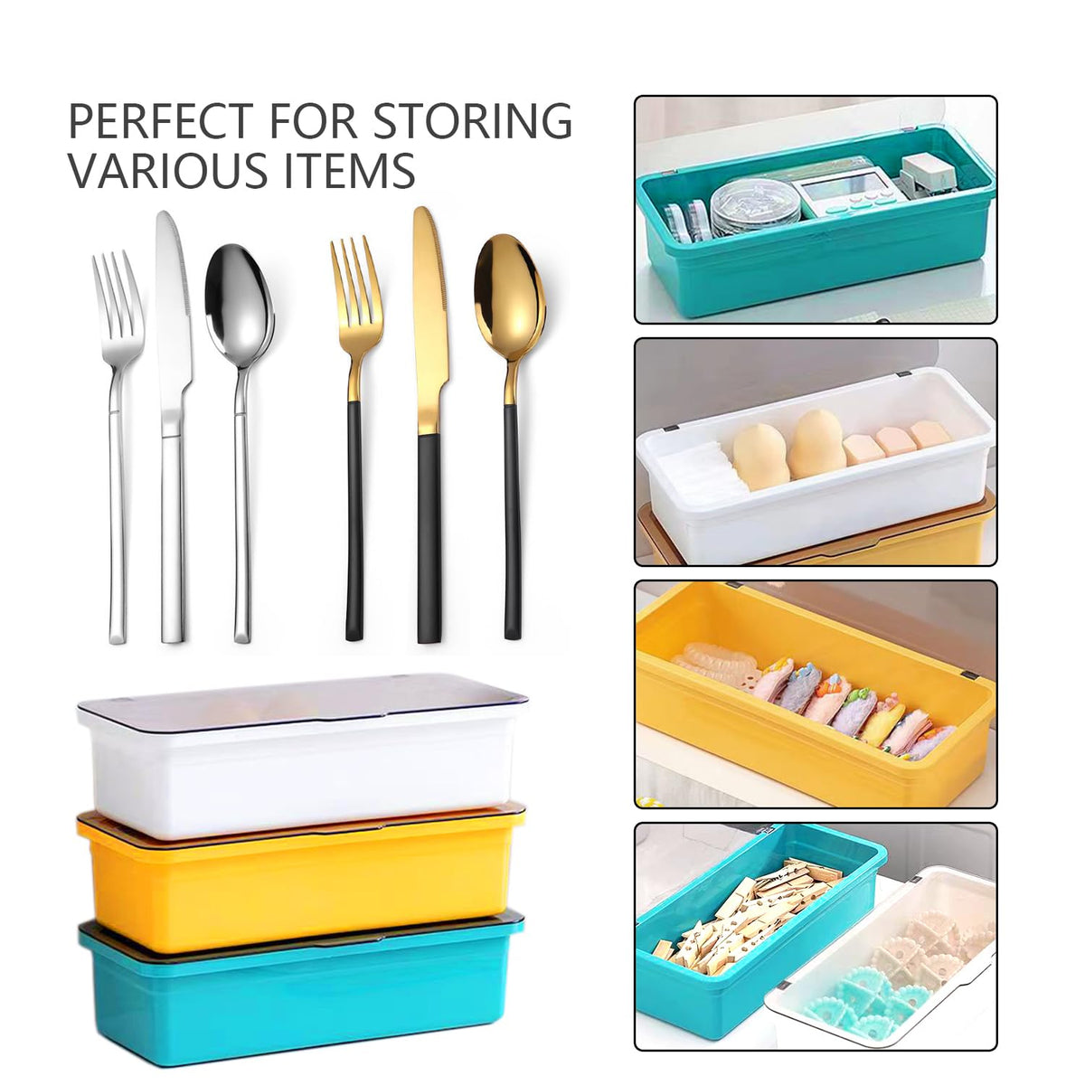 ICSTM flatware tray with water separator design keeps contents dry.