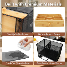 Idcymoul multi-purpose storage for kitchen, coffee bar, and desk
