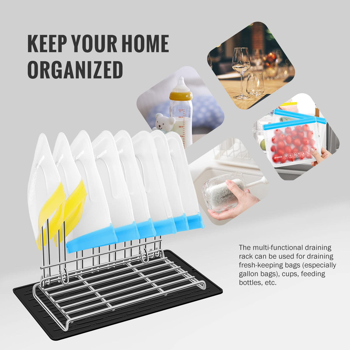 IDEATECH rack drying baby bottles safely after washing