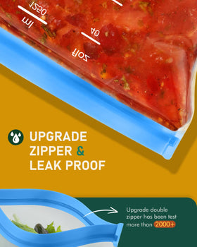IDEATECH BPA-free PEVA storage bags keep foods safe.