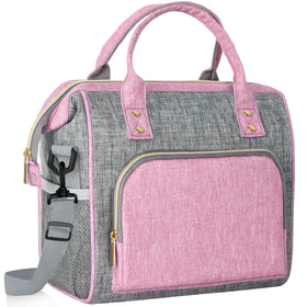 IDEATECH insulated lunch bag pink top-open design for easy meal access