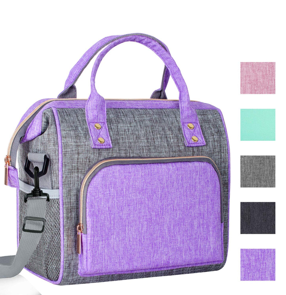 IDEATECH insulated lunch bag with front pocket for organized meals at work