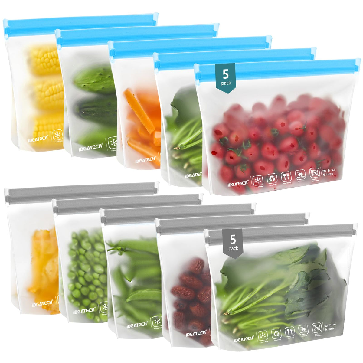 IDEATECH quart freezer bag with leakproof zipper keeps soups secure during travel
