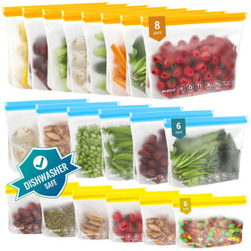 IDEATECH reusable bags dishwasher-safe for easy cleaning and reuse.
