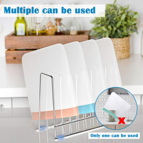 IDEATECH reusable bags rack side view showing rust-resistant stainless steel frame for daily kitchen use