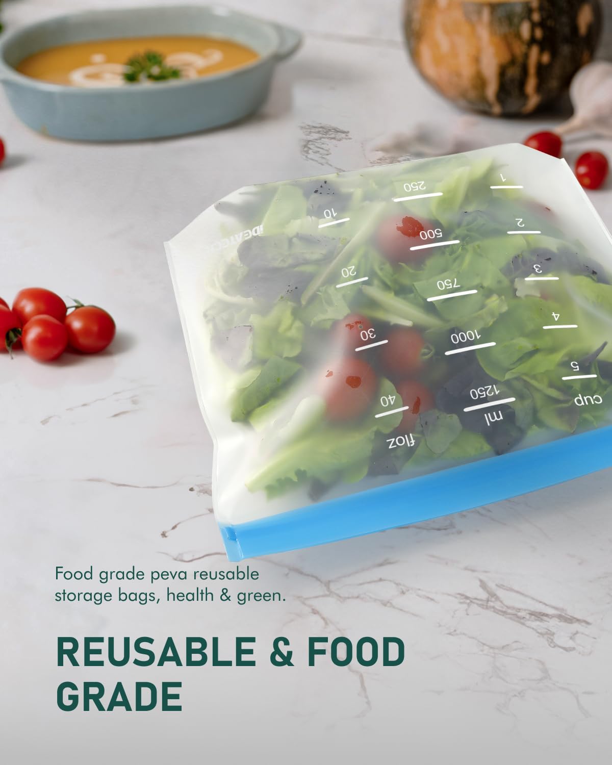 IDEATECH reusable bags offer durable, eco-friendly storage.