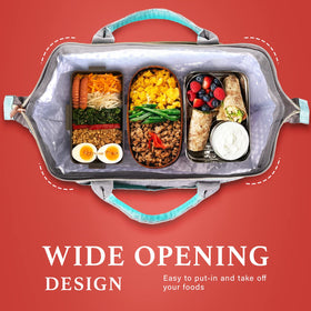 IDEATECH teal lunch bag shows durable construction for daily use.