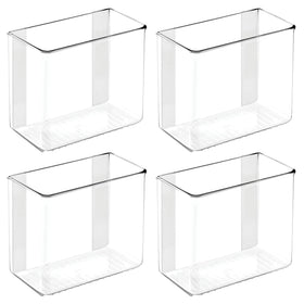 iDesign adhesive organizer bin four-bin set ready to install for versatile storage