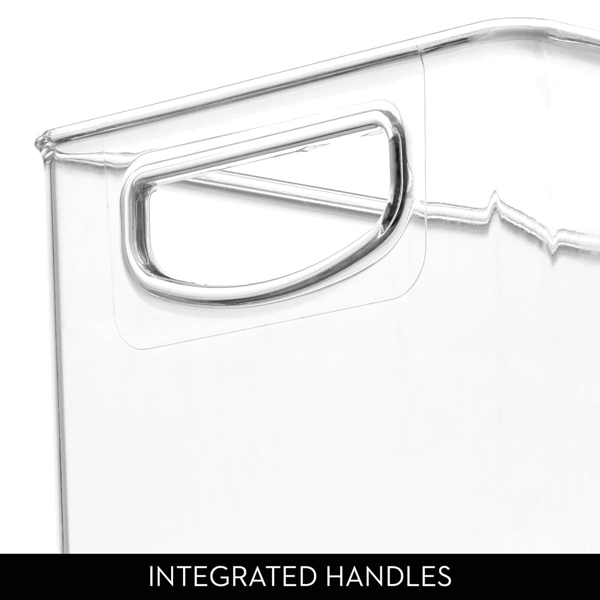 iDesign bin fits neatly inside deep drawers for towels and gadgets.
