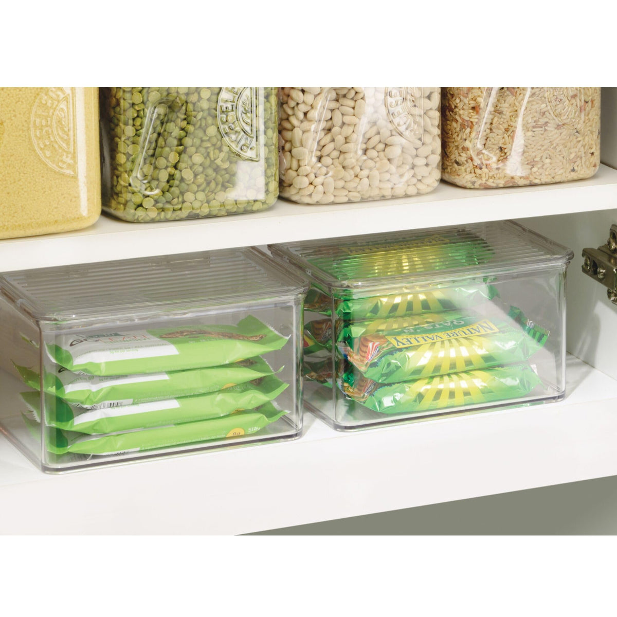 iDesign box with built-in hinged lid, easy transport and stacking