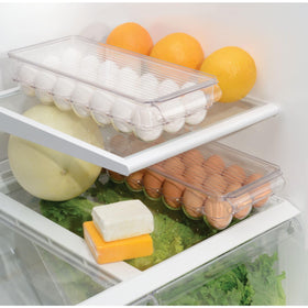 iDesign BPA-free plastic construction offers durable, safe egg storage.