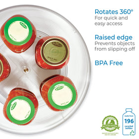 iDesign Linus ball-bearing rotation keeps items accessible.