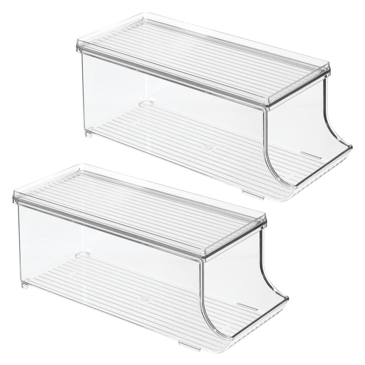iDesign can organizer dimensions fit standard cans on shelves.