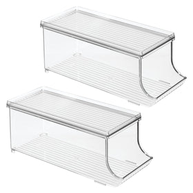 iDesign can organizer dimensions fit standard cans on shelves.