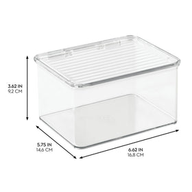 iDesign clear plastic storage box designed for kitchen use