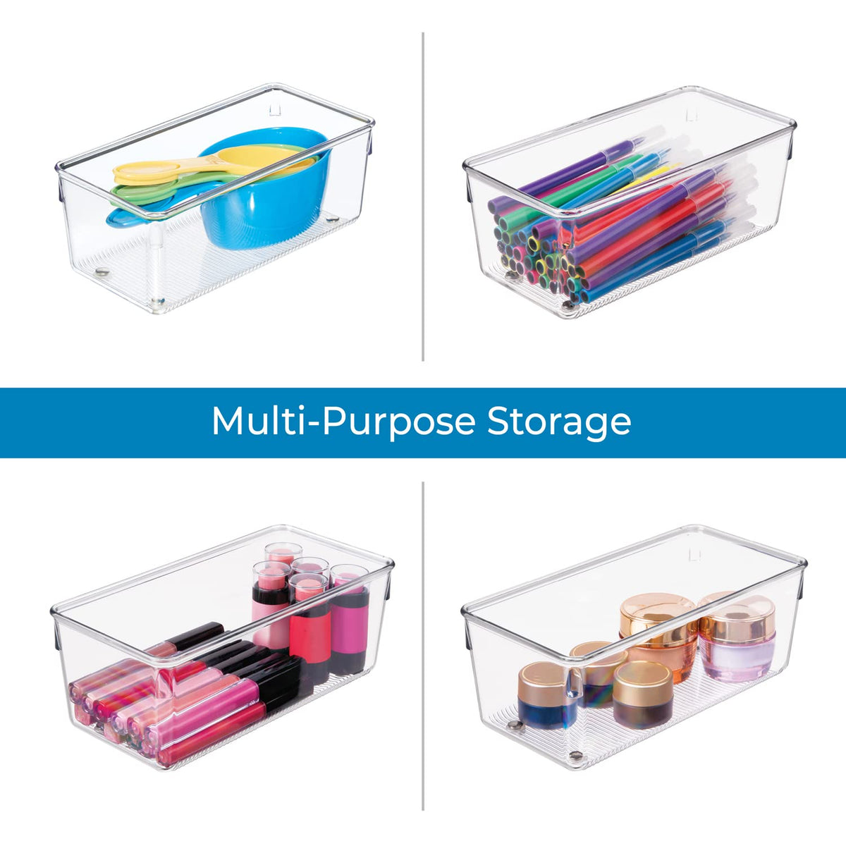 idesign dimensions 8 by 4 by 3.1 inches fit standard drawers.