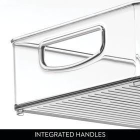 iDesign durable clear plastic bin supports versatile storage throughout the home.