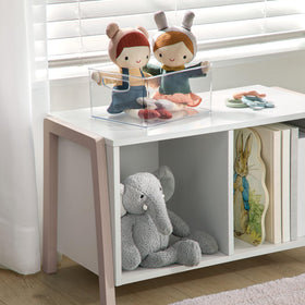 iDesign Easy-clean Bin cleans quickly with mild soap and water.