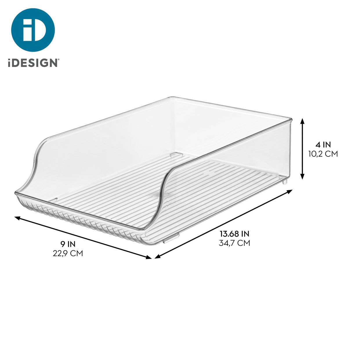 iDesign versatile fridge or pantry organizer fits bottles or canned goods