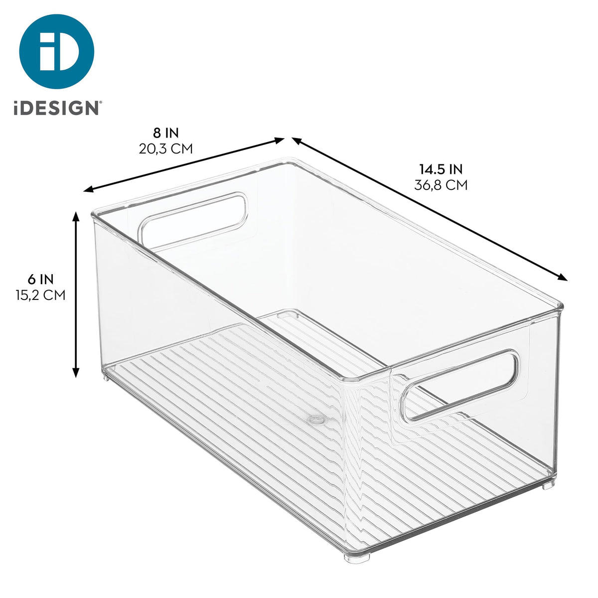iDesign Binz freezer storage keeps bags and boxes neatly contained