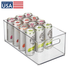 iDesign Binz with integral handles for easy removal from the fridge