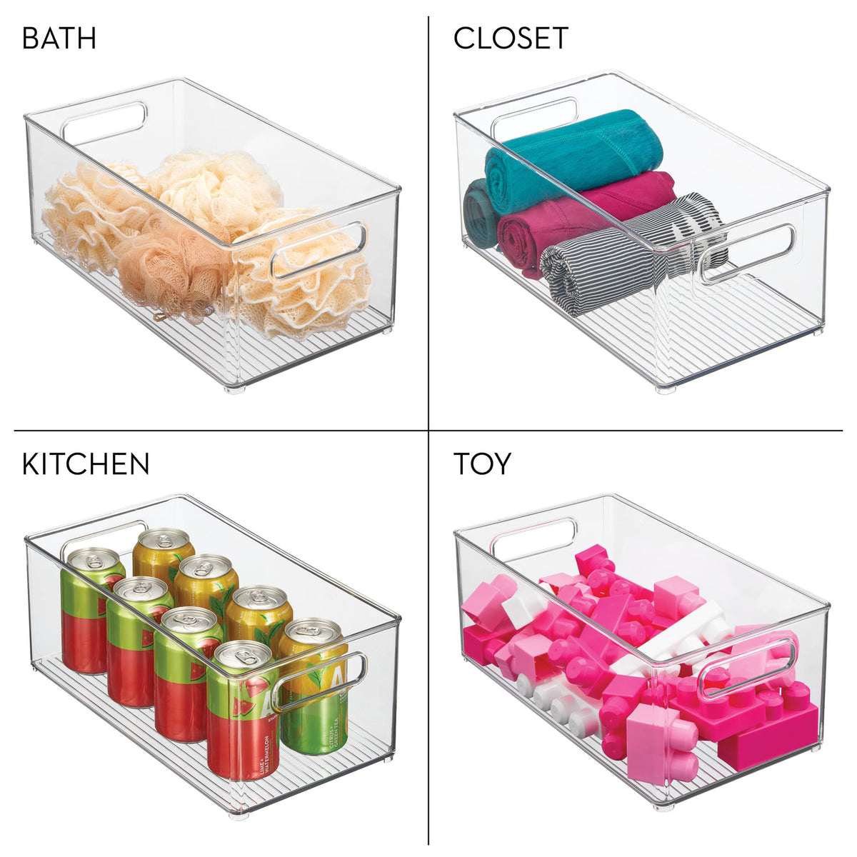 iDesign Binz deep drawer fits pantry shelves and utility storage