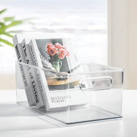 iDesign Binz clear drawer supports craft room or vanity organization