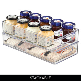 idesign four-pack stackable bins for versatile kitchen storage