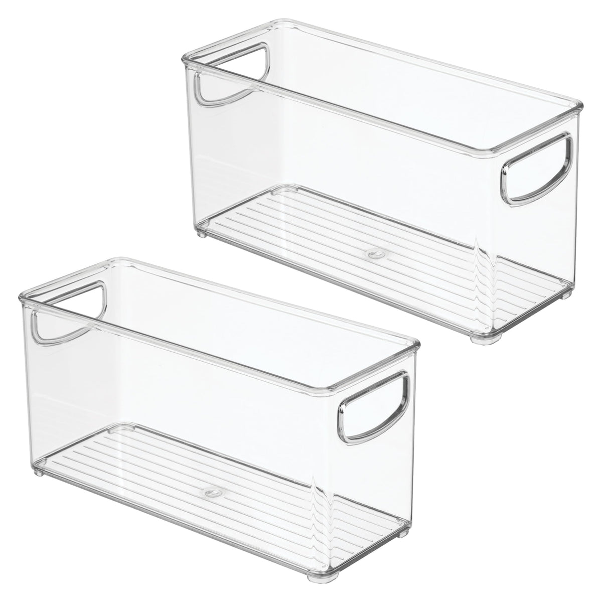 idesign Linus easy-clean bin wipe with mild soap and water.