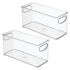 idesign Linus easy-clean bin wipe with mild soap and water.