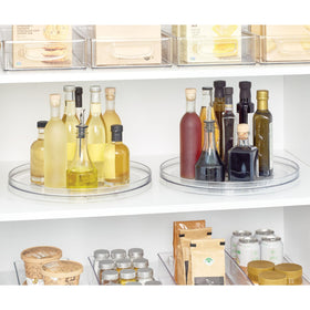 iDesign Linus Lazy Susan crafted from recycled plastic for durable use