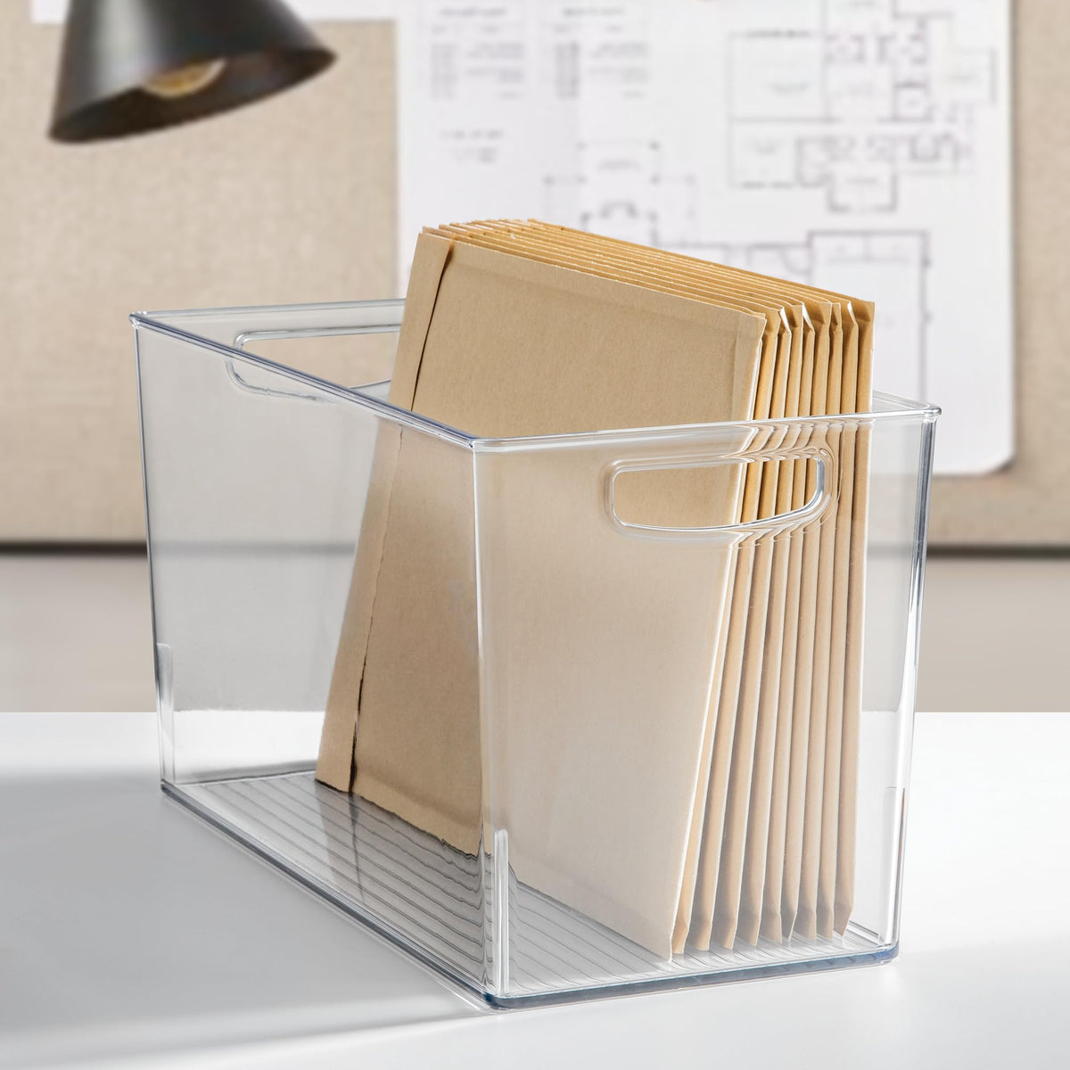 iDesign Linus pantry bin versatile storage for cabinets and counters.