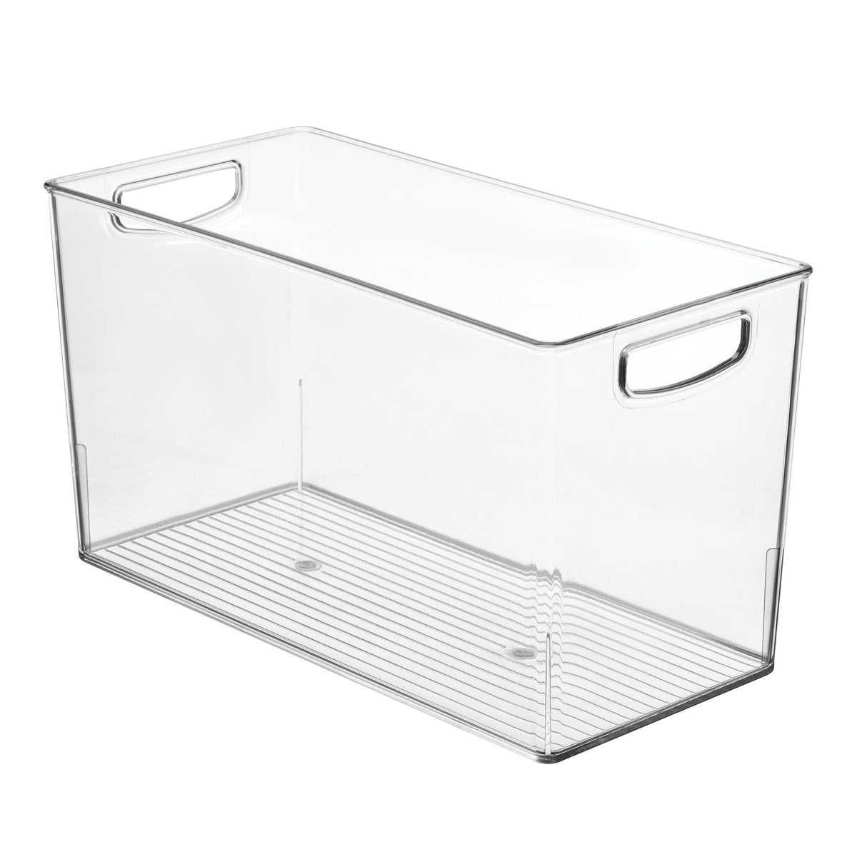 iDesign Linus pantry bin easy-to-clean design with mild soap.