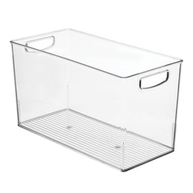 iDesign Linus pantry bin easy-to-clean design with mild soap.