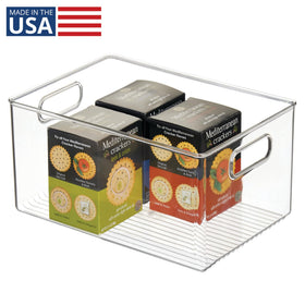 iDesign Linus pantry bin with integrated handles for simple transport