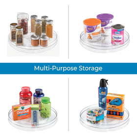 idesign Linus clear plastic for durable, easy-clean storage